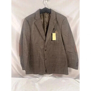 Alan Flusser Blazer Mens Sz Large Polyester Casual Two Button Sport Coat Jacket